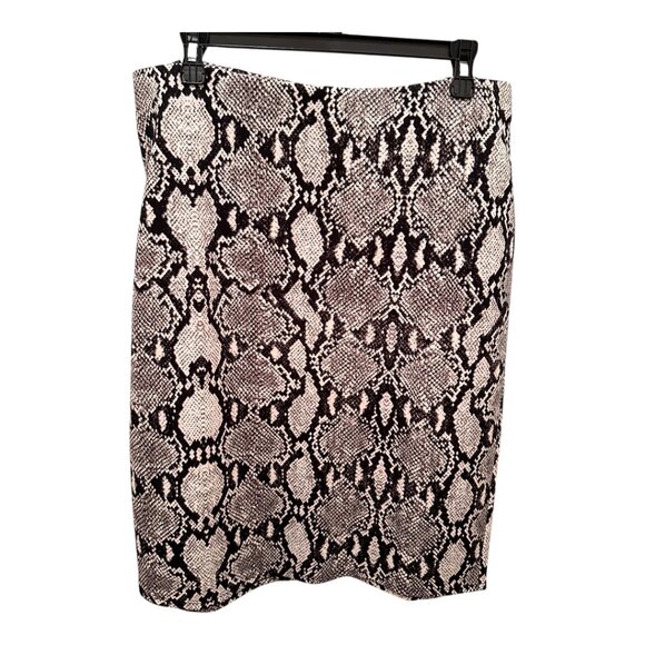 Black & White Snakeskin Print Skirt - L - Picture 1 of 5